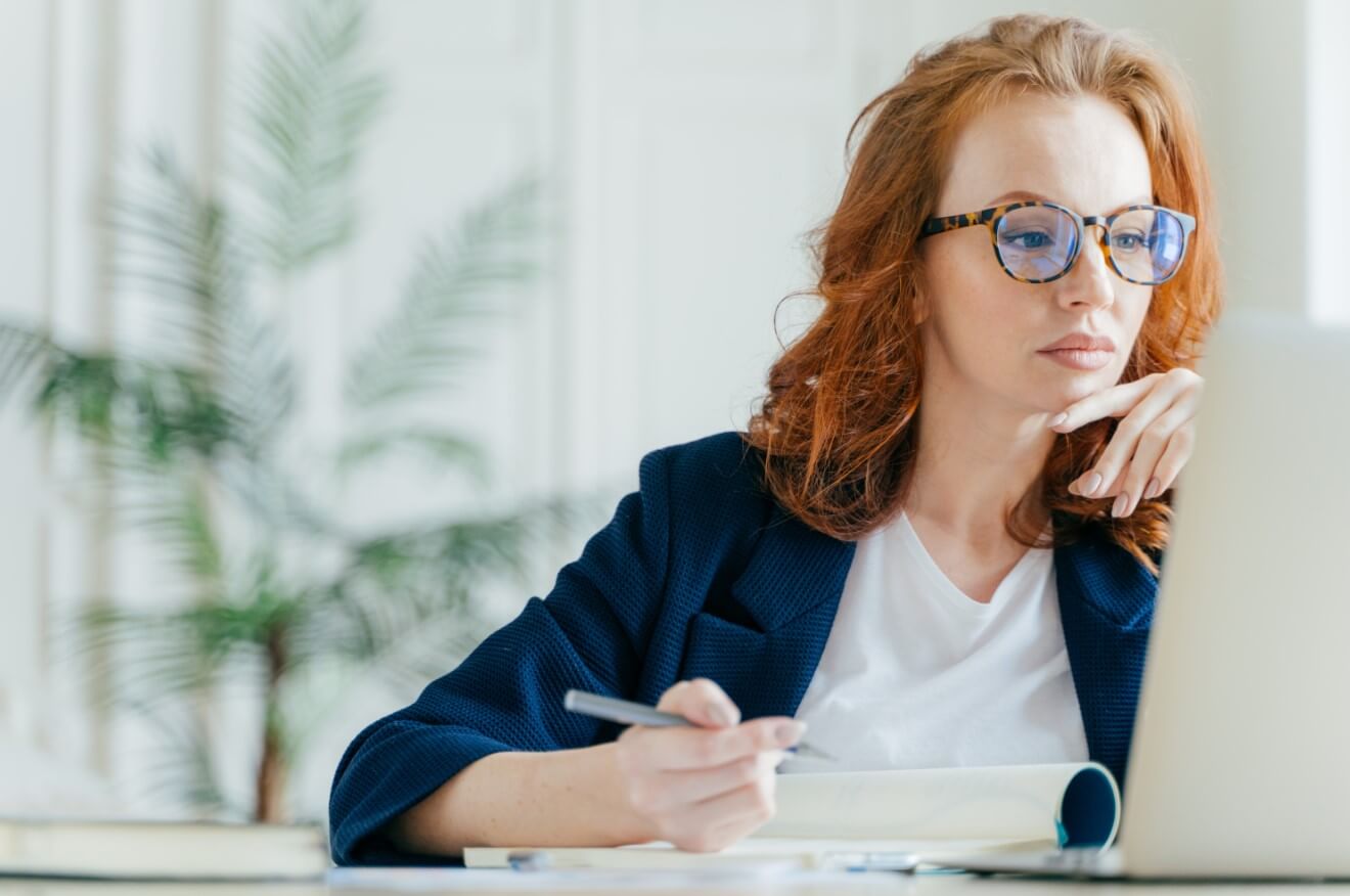 Insurance professional reviewing application